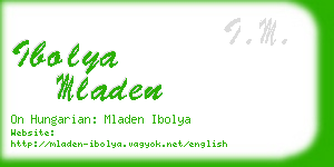 ibolya mladen business card